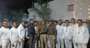कमिश्नरेट, गाजियाबाद की क्रिकेट टीम का डीसीपी ट्रांस हिंडन शुभम पटेल द्वारा उत्साहवर्धन किया गया